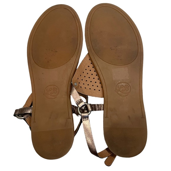 Lucky Brand Abell Triangle Leather Flat Sandals - Picture 9 of 9